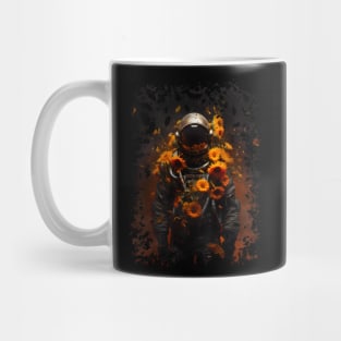 The astronaut and the sunflowers. Mug